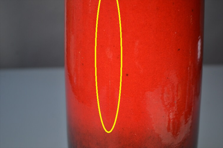 難あり 西ドイツ製 ヴィンテージ Scheurich窯 陶器の花瓶 Fat Lava 花器 一輪挿し ミッドセンチュリー期 フラワーベース アンティーク_240412