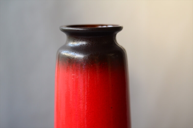 難あり 西ドイツ製 ヴィンテージ Scheurich窯 陶器の花瓶 Fat Lava 花器 一輪挿し ミッドセンチュリー期 フラワーベース アンティーク_240412