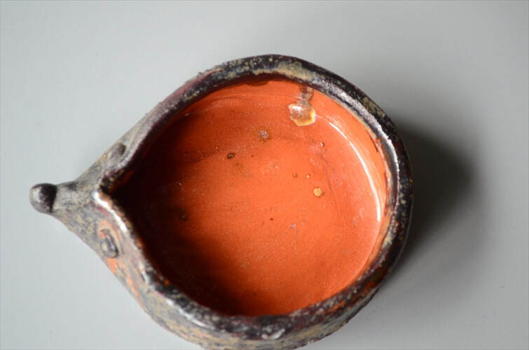 ドイツから 陶器のハリネズミのトレー ハンドメイド オブジェ トレイ 小物入れ フィギュア ヴィンテージ アンティーク_240416 