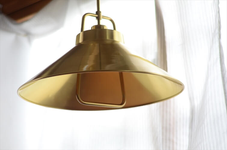 デンマーク製 Lyfa P295 真鍮 大傘 ペンダントライト Fritz Schlegel コードリール付き 北欧 ミッドセンチュリー ブラス ランプ 照明