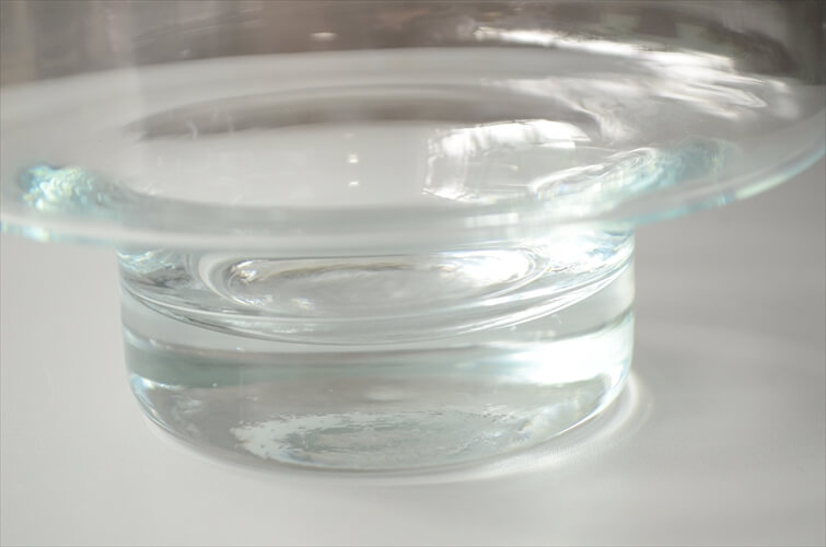 西ドイツ製 Ingrid Glass IKEBANA ガラス フラワーボウル 15cm 花器 花瓶 フラワーベース ヴィンテージ アンティーク_240426