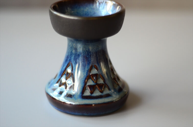 デンマーク製 SOHOLM 陶器の一輪挿し キャンドルホルダー 北欧 花器 スーホルム 花瓶 燭台 フラワーベース アンティーク_240521