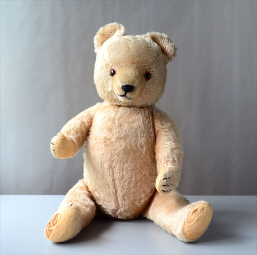 ドイツから ヴィンテージ テディベア Teddy Bear 全高49cm 手足可動式 ぬいぐるみ フィギュア アンティーク