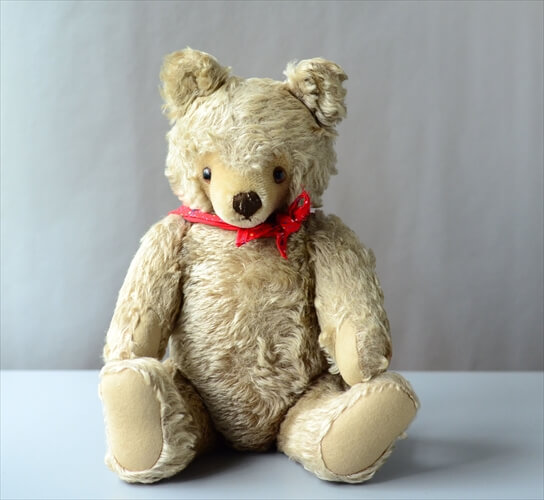 ドイツから ヴィンテージ テディベア Teddy Bear 全高38cm 手足可動式 ぬいぐるみ フィギュア アンティーク