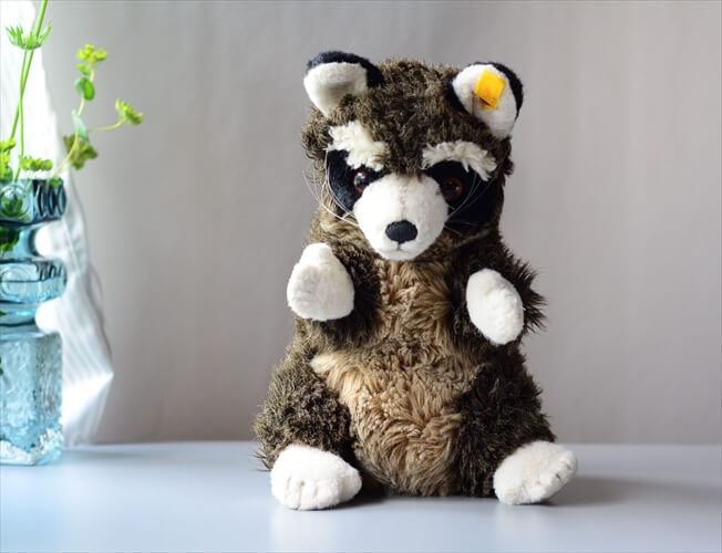 ドイツ製 Steiff Raggy アライグマ Raccoon dog シュタイフ ぬいぐるみ フィギュア アンティーク