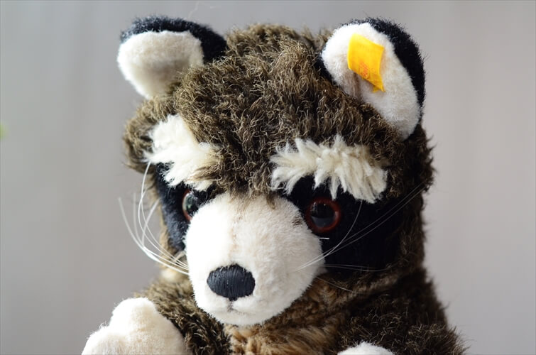 ドイツ製 Steiff Raggy アライグマ Raccoon dog シュタイフ ぬいぐるみ フィギュア アンティーク