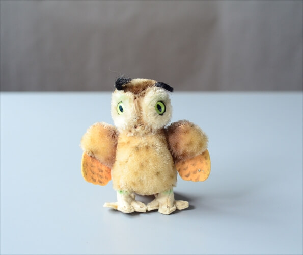 ドイツ製 Steiff 小さなフクロウ シュタイフ ぬいぐるみ Owl Wittie ドール フィギュア アンティーク ヴィンテージ_240712