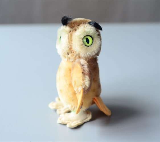 ドイツ製 Steiff 小さなフクロウ シュタイフ ぬいぐるみ Owl Wittie ドール フィギュア アンティーク ヴィンテージ_240712