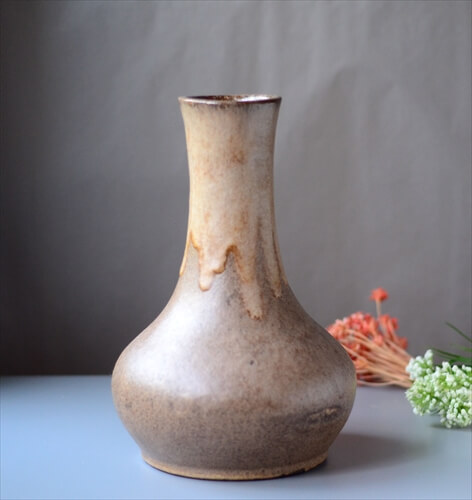 ドイツ Art Pottery Fat Lava 陶器の花瓶 ファットラバー ベース ミッドセンチュリー ヴィンテージ 花器 アンティーク