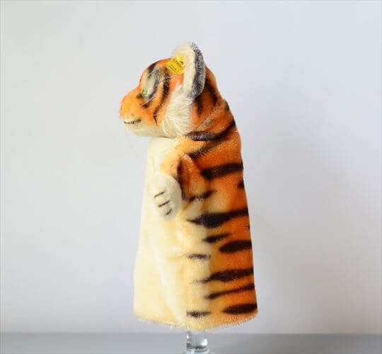 ドイツ製 Steiff ハンドパペット トラ シュタイフ Hand-Tiger ぬいぐるみ ドール フィギュア アンティーク ヴィンテージ_241009