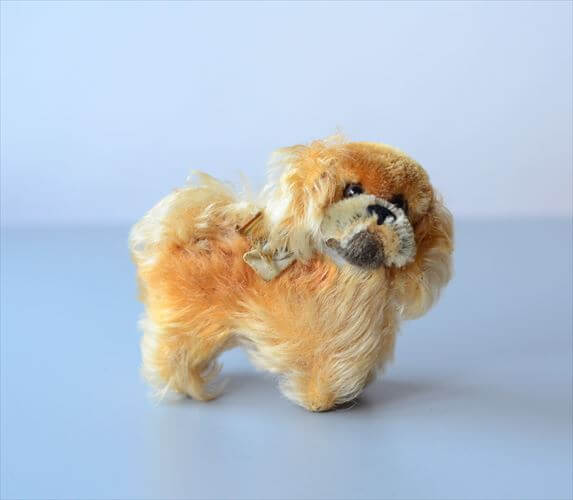 1953～76年 ドイツ製 Steiff 犬 シュタイフ Pekinese Peky ぬいぐるみ ドール フィギュア アンティーク ヴィンテージ_241107