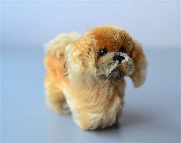 1953～76年 ドイツ製 Steiff 犬 シュタイフ Pekinese Peky ぬいぐるみ ドール フィギュア アンティーク ヴィンテージ_241107