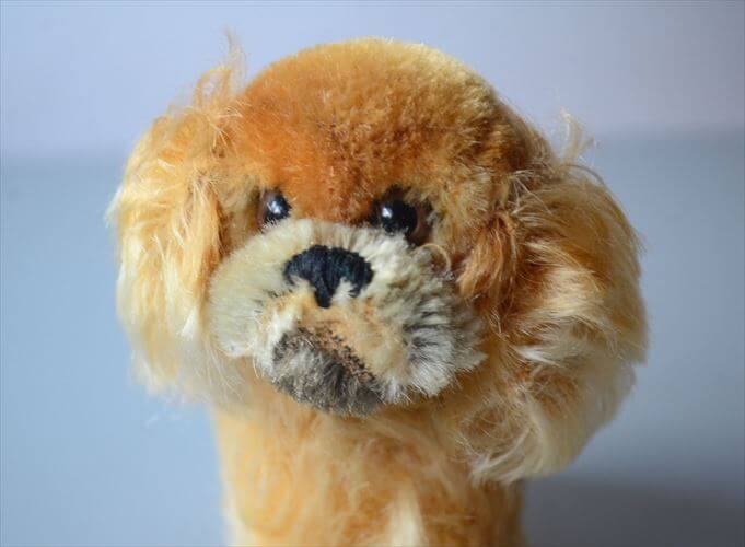 1953～76年 ドイツ製 Steiff 犬 シュタイフ Pekinese Peky ぬいぐるみ ドール フィギュア アンティーク ヴィンテージ_241107