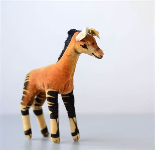 1960年代 ドイツ製 Steiff Okapi オカピ 14cm規格 シュタイフ ぬいぐるみ ドール フィギュア アンティーク ヴィンテージ
