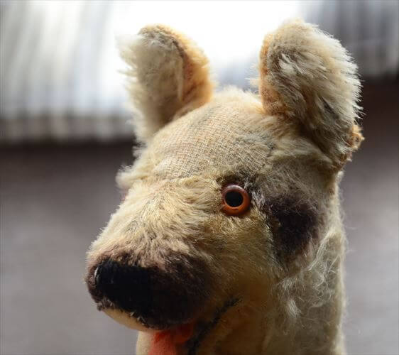 訳あり 1960-70年代 ドイツ製 Steiff くつろぐシェパード シュタイフ ぬいぐるみ ジャーマンシェパード アンティーク ヴィンテージ