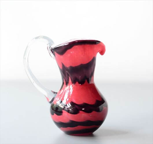イタリア ムラーノグラスを彷彿させるキレイなガラスのジャグ ピッチャー 花器 Italy Murano Style ヴィンテージ アンティーク
