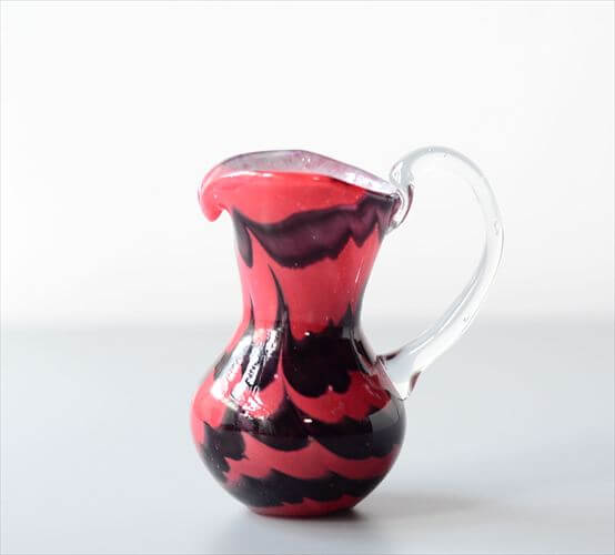 イタリア ムラーノグラスを彷彿させるキレイなガラスのジャグ ピッチャー 花器 Italy Murano Style ヴィンテージ アンティーク