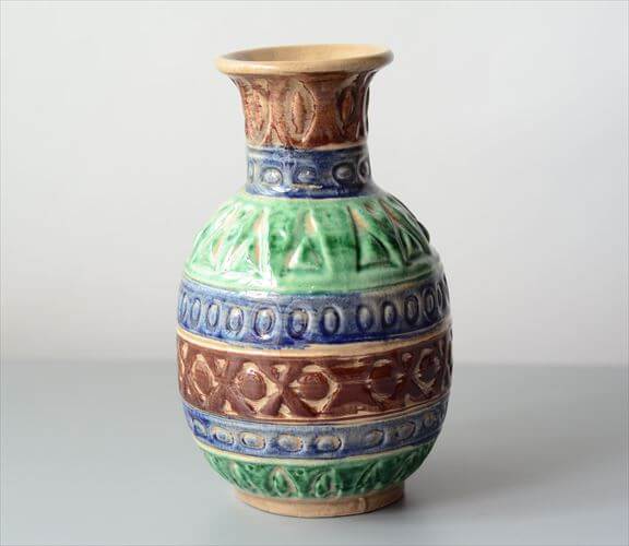 ドイツ製 ヴィンテージ Bay Keramik Vase 花瓶 花器 ファットラバー ミッドセンチュリー フラワーベース アンティーク_250424