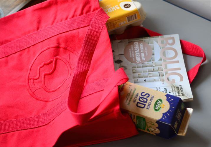 デッドストック 未使用品 デンマーク Irma キャンバス トートバッグ レッド 赤色 エコバッグ イヤマちゃん 北欧