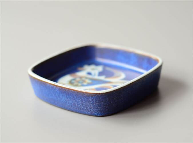 Royal Copenhagen Fajance Baca スクエアトレー 11cm プレート Nils Thorsson ロイコペ ロイヤルコペンハーゲン 北欧 アンティーク_250519
