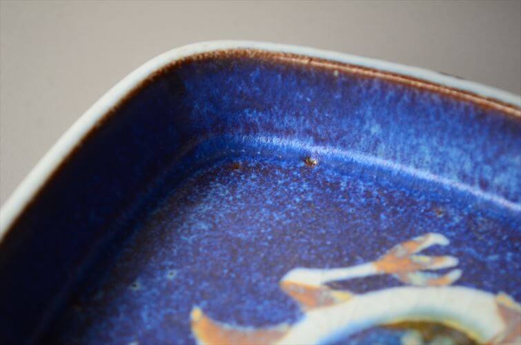 Royal Copenhagen Fajance Baca スクエアトレー 11cm プレート Nils Thorsson ロイコペ ロイヤルコペンハーゲン 北欧 アンティーク_250519