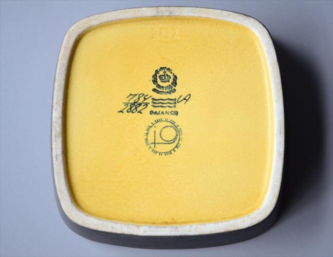 Royal Copenhagen Fajance Baca スクエアトレー 11cm プレート Johanne Gerber ロイコペ ロイヤルコペンハーゲン 北欧 アンティーク_250519