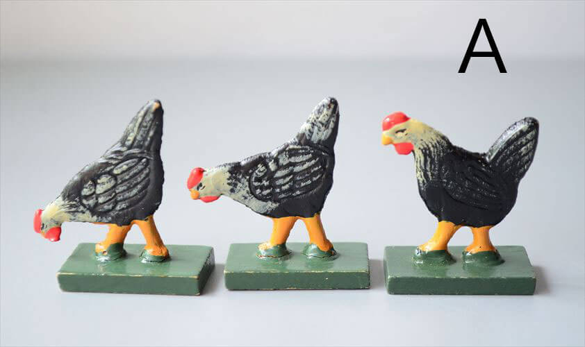 ドイツ エルツ山地製 かわいい木製の動物オブジェ にわとり 置物 アートピース フィギュア ヴィンテージ_250523