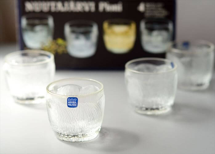 フィンランド製 ARABIA Pioni ショットグラス 30ml NUUTAJARVI アラビア ヌータヤルヴィ ピオニ ガラス 北欧 アンティーク