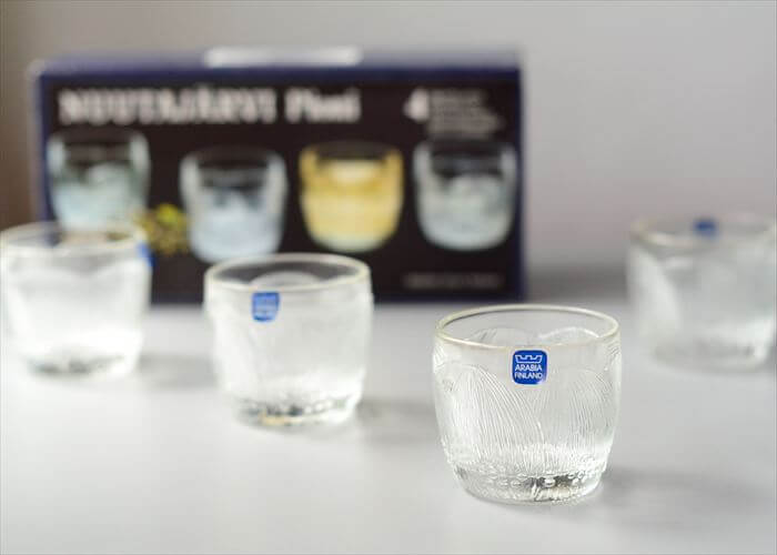 フィンランド製 ARABIA Pioni ショットグラス 30ml NUUTAJARVI アラビア ヌータヤルヴィ ピオニ ガラス 北欧 アンティーク
