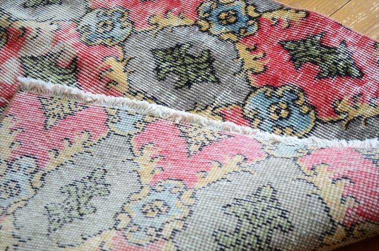 トルコ Isparta産 オールドキリム ラグ 200x88cm リビング アウトドア キャンプラグとしても 絨毯 カーペット ウール