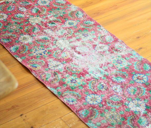 トルコ Isparta産 オールドキリム ラグ 180x80cm リビング アウトドア キャンプラグとしても 絨毯 カーペット ウール