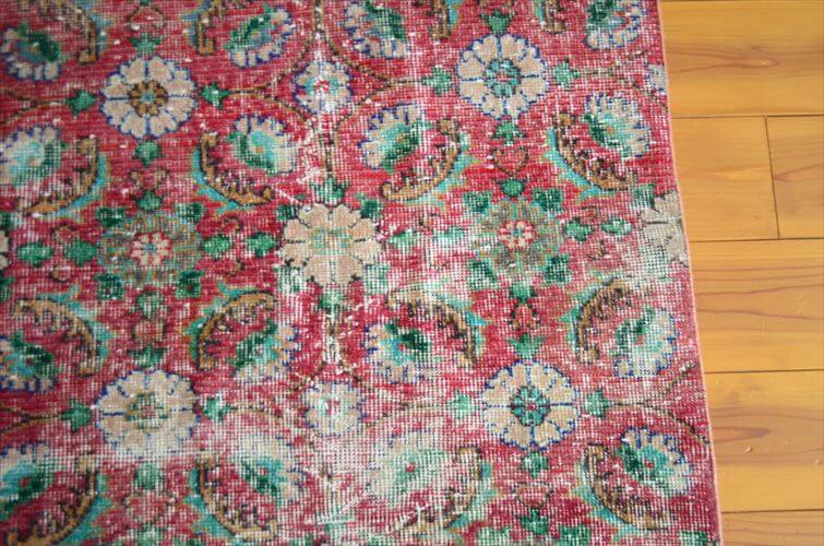 トルコ Isparta産 オールドキリム ラグ 180x80cm リビング アウトドア キャンプラグとしても 絨毯 カーペット ウール