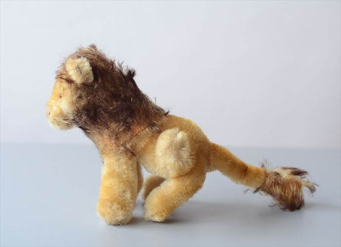 1956-76年代 ドイツ製 Steiff お座りライオン Leo Lion ぬいぐるみ シュタイフ ドール フィギュア アンティーク ヴィンテージ_250605