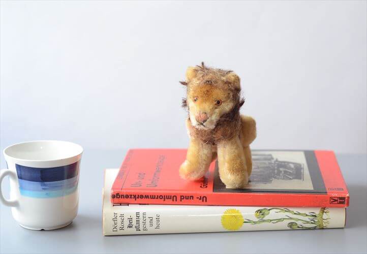1956-76年代 ドイツ製 Steiff お座りライオン Leo Lion ぬいぐるみ シュタイフ ドール フィギュア アンティーク ヴィンテージ_250605
