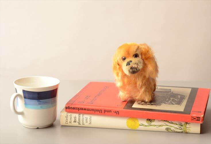 1953-76年代 ドイツ製 Steiff イヌ Pekinese Peky ぬいぐるみ シュタイフ ドール フィギュア アンティーク ヴィンテージ_250606