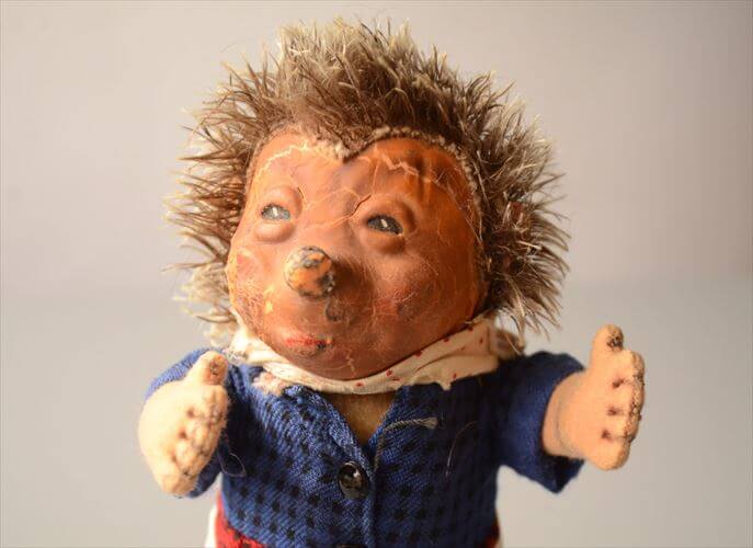 1952-99年代 ドイツ製 Steiff ハリネズミ Micki ぬいぐるみ シュタイフ ドール フィギュア アンティーク ヴィンテージ_250606