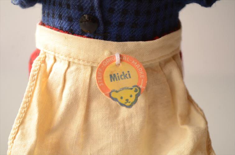 1952-99年代 ドイツ製 Steiff ハリネズミ Micki ぬいぐるみ シュタイフ ドール フィギュア アンティーク ヴィンテージ_250606