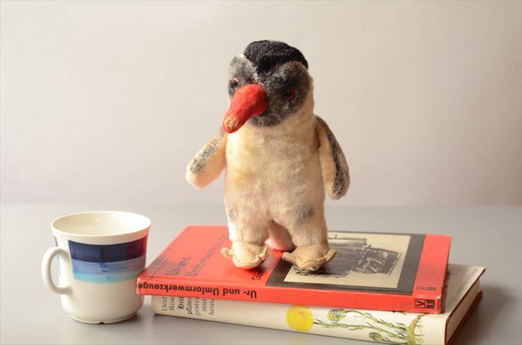 1956-75年代 ドイツ製 Steiff ペンギン Peggy Penguin ぬいぐるみ シュタイフ ドール フィギュア アンティーク ヴィンテージ_250606