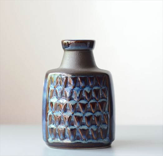 デンマーク製 SOHOLM 花瓶 Einar Johansen ネイビー 北欧 花器 スーホルム 一輪挿し フラワーベース アンティーク ヴィンテージ