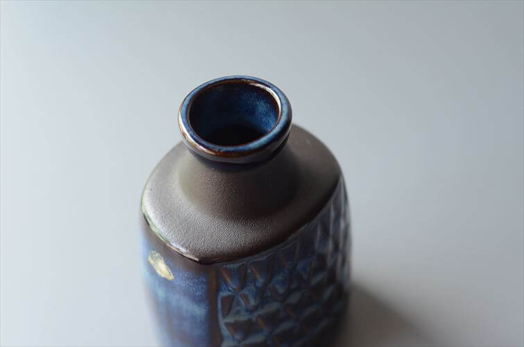 デンマーク製 SOHOLM 花瓶 Einar Johansen ネイビー 北欧 花器 スーホルム 一輪挿し フラワーベース アンティーク ヴィンテージ