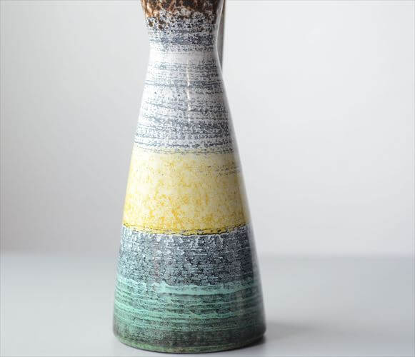 東ドイツ製 ヴィンテージ VEB Haldensleben 陶器の花瓶 Fat Lava 花器 一輪挿し ミッドセンチュリー フラワーベース アンティーク