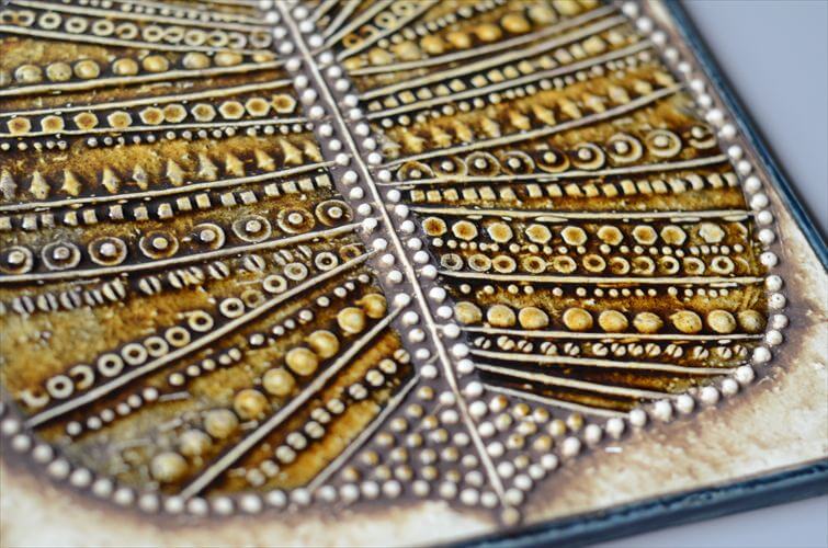 リサラーソン UNIK BLAD 陶板 Lisa Larson ユニック 木の葉 Gustavsverg スウェーデン 北欧アンティーク