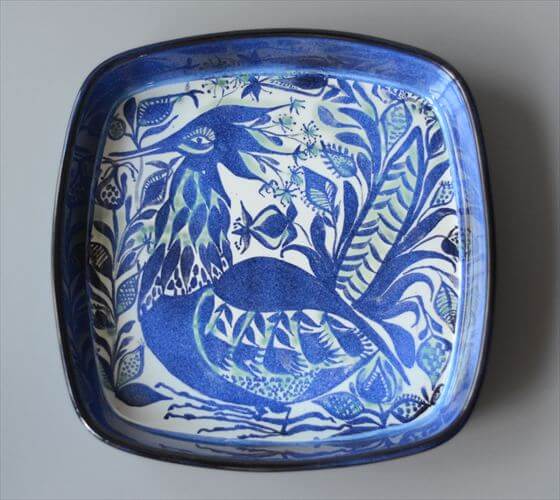デンマーク製 Royal Copenhagen Tenera 鳥の絵付けプレート 22cm Marianne Johnson 143/2884 北欧 ヴィンテージ