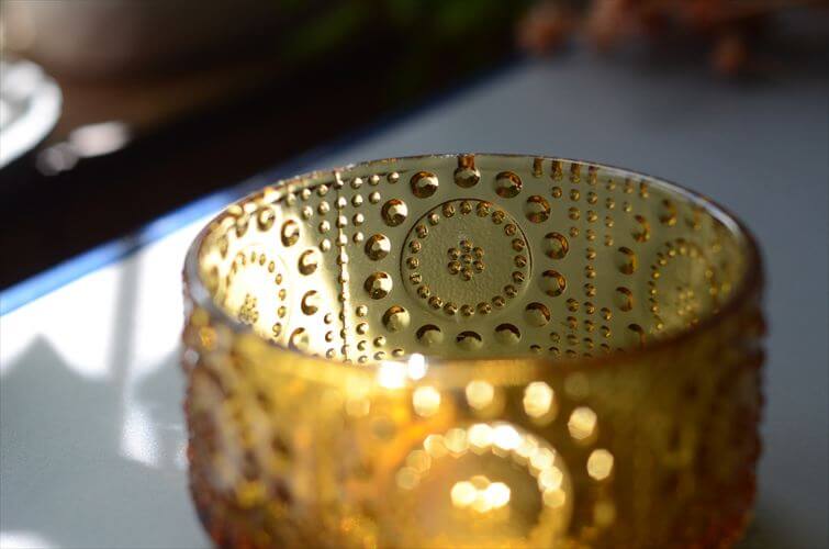 フィンランド製 Riihimaen Lasi Grapponia ミニボウル 9cm ブラウン ポット リーヒマエンラシ Nanny still グラッポニア 北欧