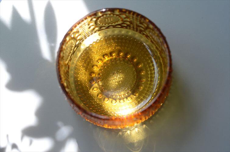 フィンランド製 Riihimaen Lasi Grapponia ミニボウル 9cm ブラウン ポット リーヒマエンラシ Nanny still グラッポニア 北欧