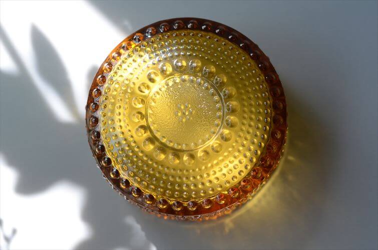 フィンランド製 Riihimaen Lasi Grapponia ミニボウル 9cm ブラウン ポット リーヒマエンラシ Nanny still グラッポニア 北欧