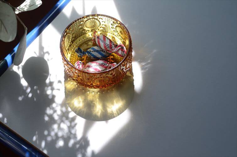 フィンランド製 Riihimaen Lasi Grapponia ミニボウル 9cm ブラウン ポット リーヒマエンラシ Nanny still グラッポニア 北欧