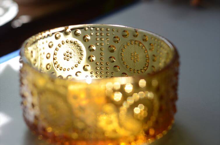 フィンランド製 Riihimaen Lasi Grapponia ミニボウル 9cm ブラウン ポット リーヒマエンラシ Nanny still グラッポニア 北欧