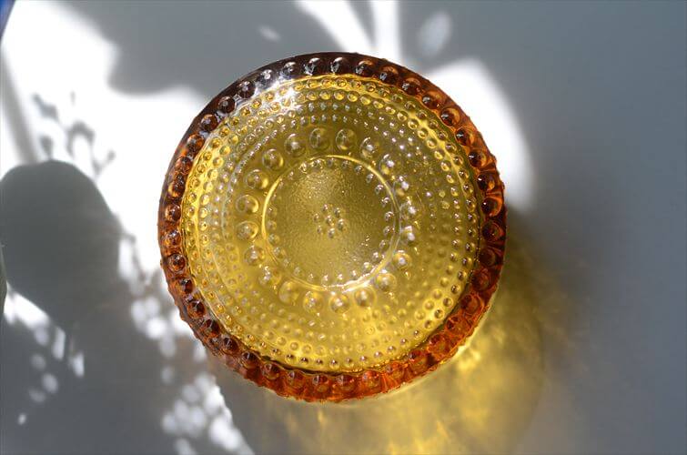 フィンランド製 Riihimaen Lasi Grapponia ミニボウル 9cm ブラウン ポット リーヒマエンラシ Nanny still グラッポニア 北欧