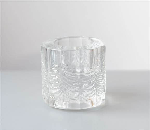 iittala イッタラ Kuusi キャンドルホルダー L もみの木モチーフ クーシ Jorma Vennola ガラス 燭台 ローソク立て 北欧 フィンランド アンティーク_251027